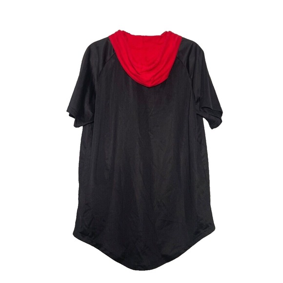 Ecko Unltd Jersey Shirt Men's XL Black Hooded Embroidered Hip Hop Streetwear Y2K - Picture 2 of 5